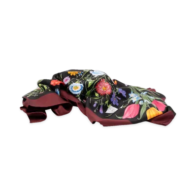 GUCCI Women's Scarfs "Black/Bordeaux"