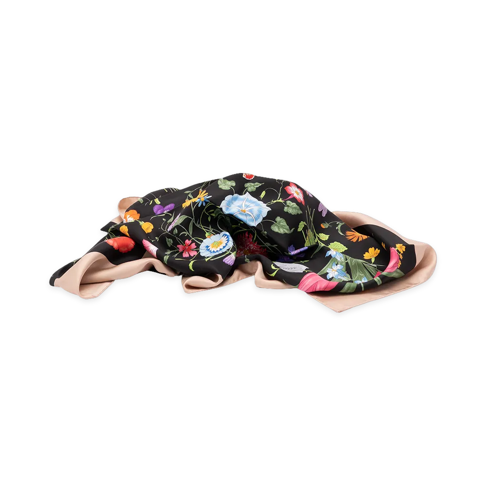 GUCCI Women's Scarfs "Black/Beige"