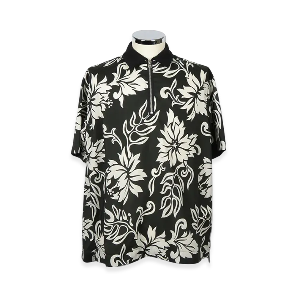 sacai Floral Print Pullover "Black/White"