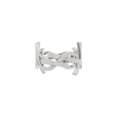 Saint Laurent Women's Anello Cassandre "Silver"