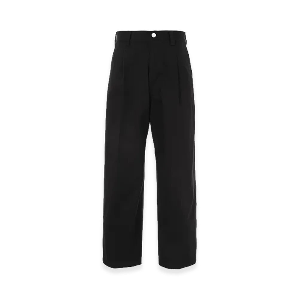 COMME des GARCONS HOMME Cotton Serge Plain Baggy Pants "Black"