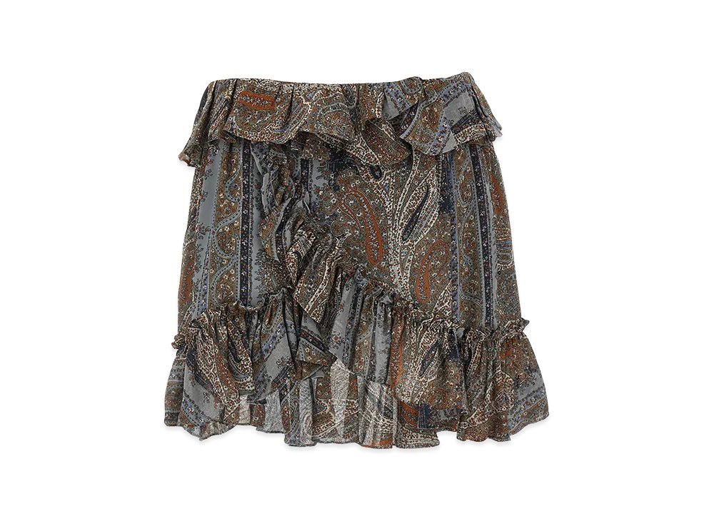 Saint Laurent Women's All Over Print Skirt "Multicolor"