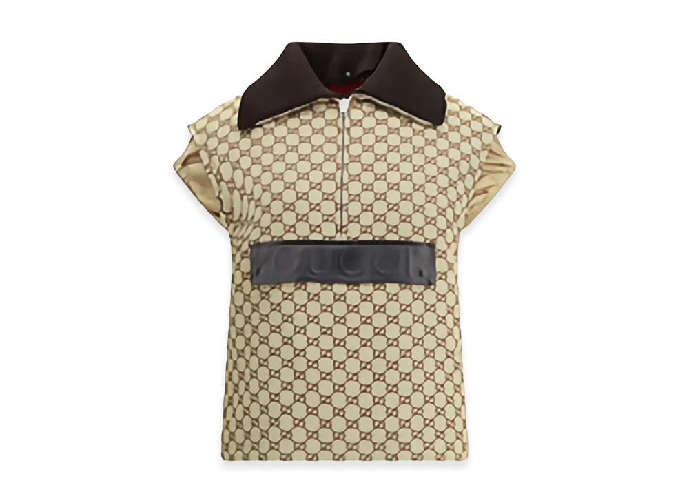 GUCCI Women's Vest with Leather Label "Printed"