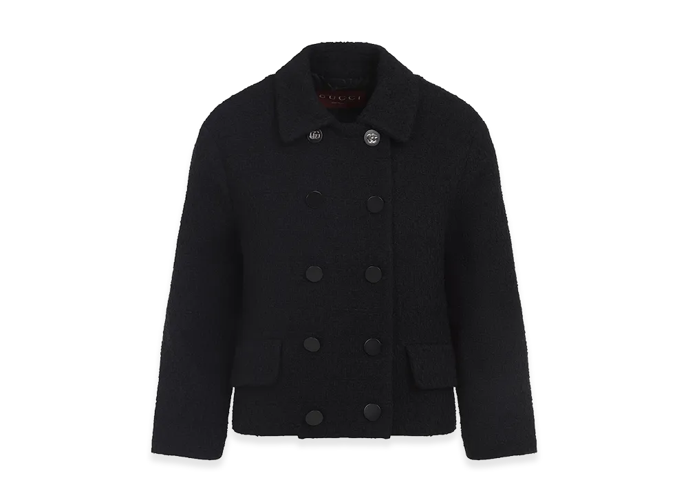 GUCCI Women's Boucle Wool Blazer "Black"