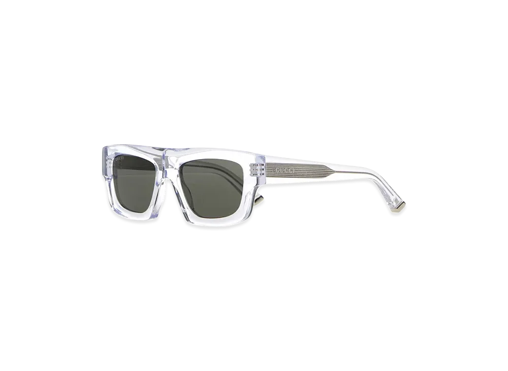 GUCCI Transparent Acetate Sunglasses "White"