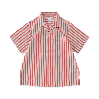 visvim Weber Shirt S/S Stripes "Red"