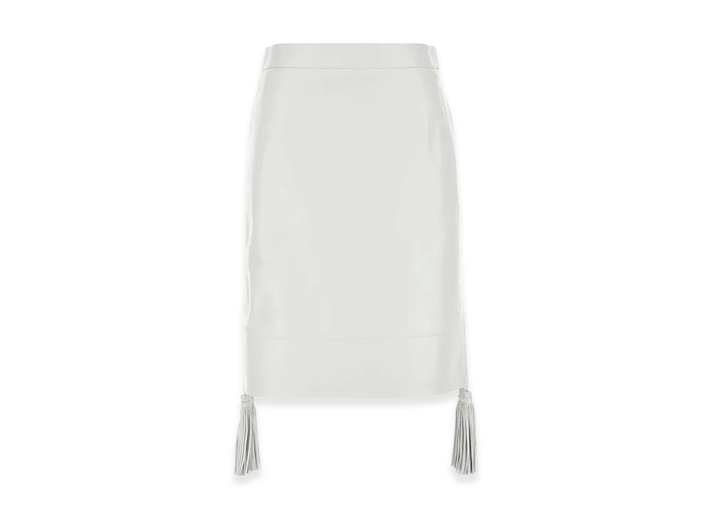 BOTTEGA VENETA レザースカート Women's Intrecciato Leather Skirt in Black | Bottega Veneta US