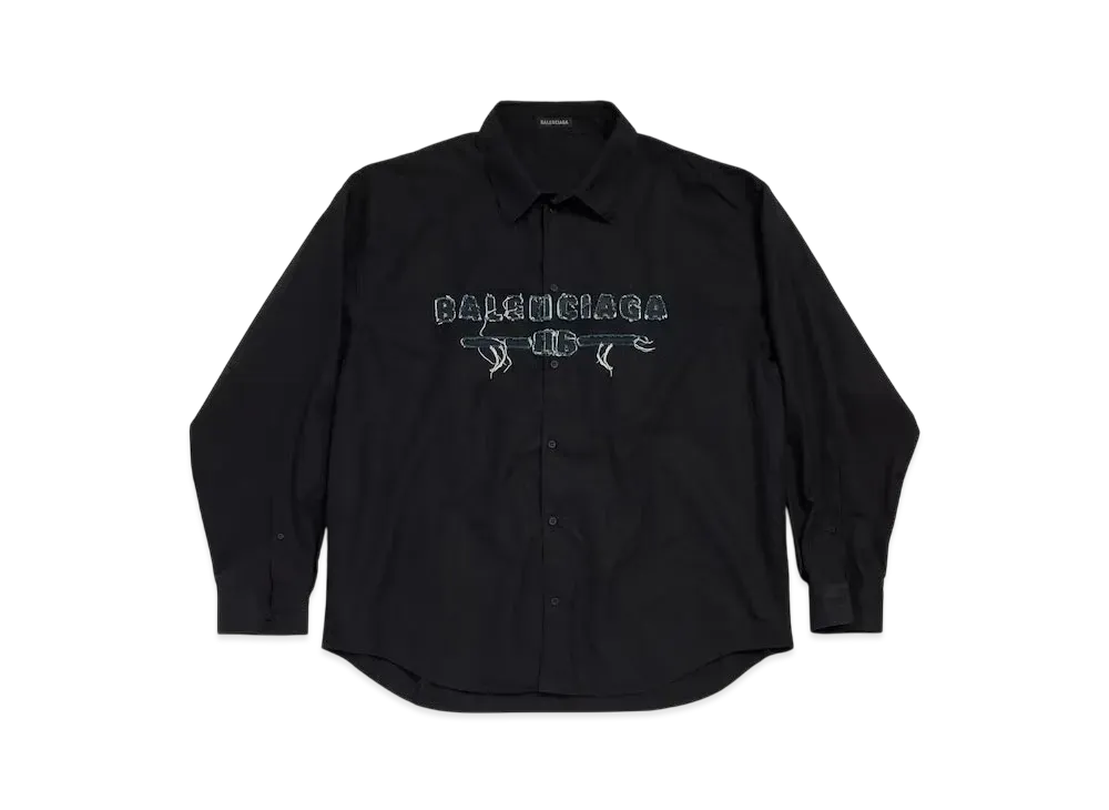 BALENCIAGA Men's New Year Series 25 - Minimal Shirt Oversized "Black"