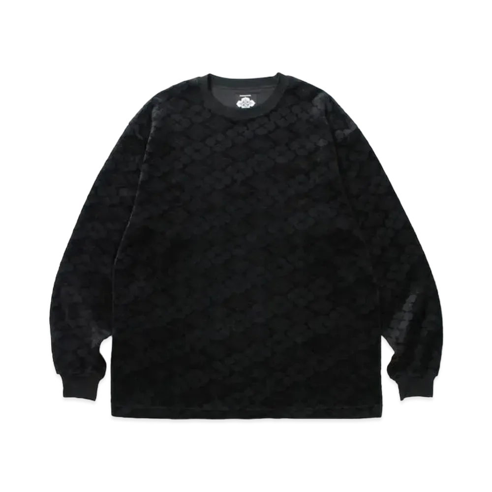 APHRODITEGANG Gakkin x Budspool Kabatsukamon Velour L/S Tee "Black"