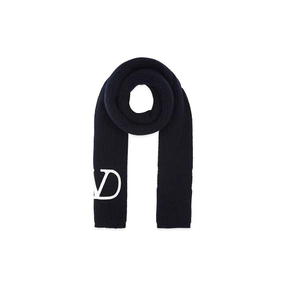 Valentino Women's Wool Scarf "Midnight Blue"