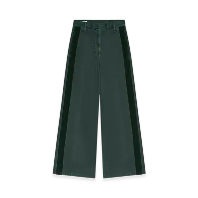 DRIES VAN NOTEN Women's Dyed Denim Pants "Petrol"