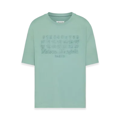 Maison Margiela Men's Embroidered Logo T-Shirt "Blue"