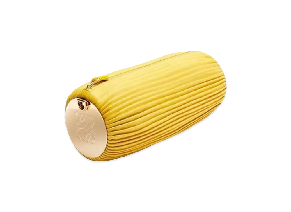 LOEWE Small Bracelet Pouch In Pleated Nappa "Yellow"