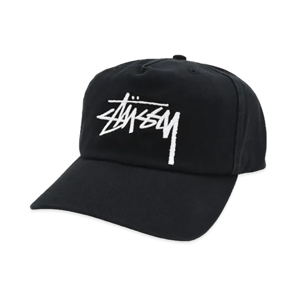 Stussy Big Stock Mid Depth Cap "Black"