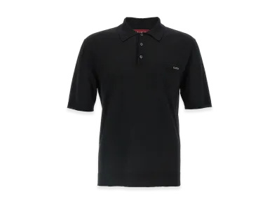 GUCCI 'Intarsio Gucci' Polo Shirt "Black"