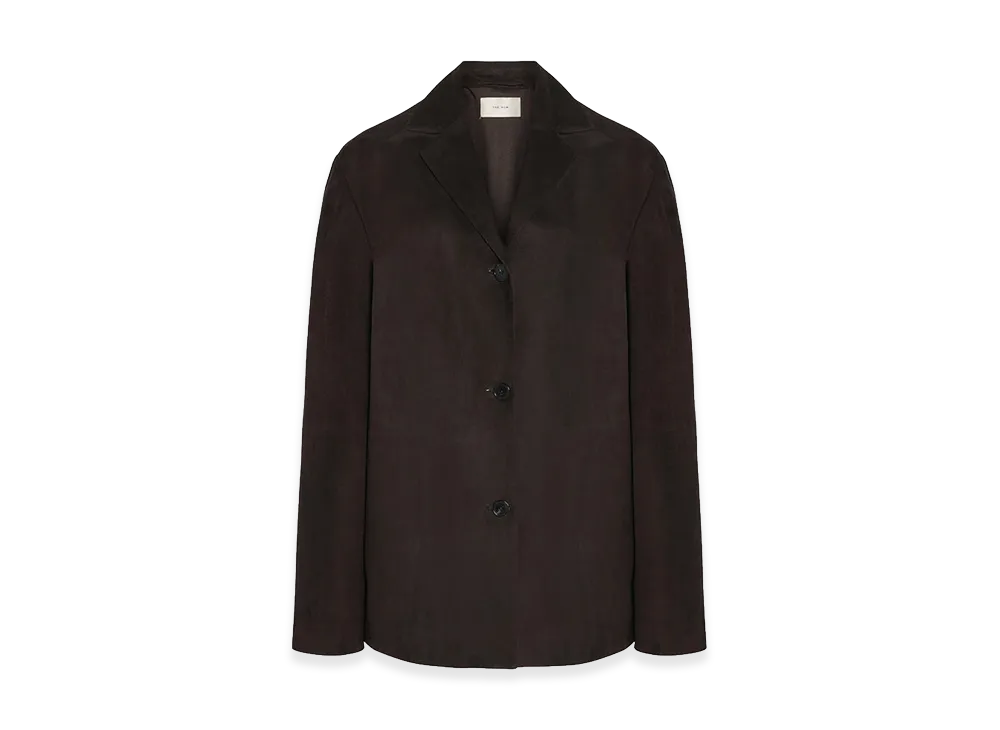 The Row Women's Fabian Suede Jacket "Dark Brown"