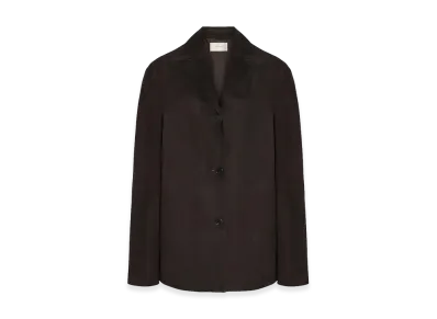 The Row Women's Fabian Suede Jacket "Dark Brown"