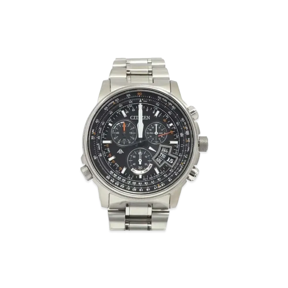CITIZEN Promaster Sky World Time Chronograph Solar Radio Watch "Black" BY0080-57E