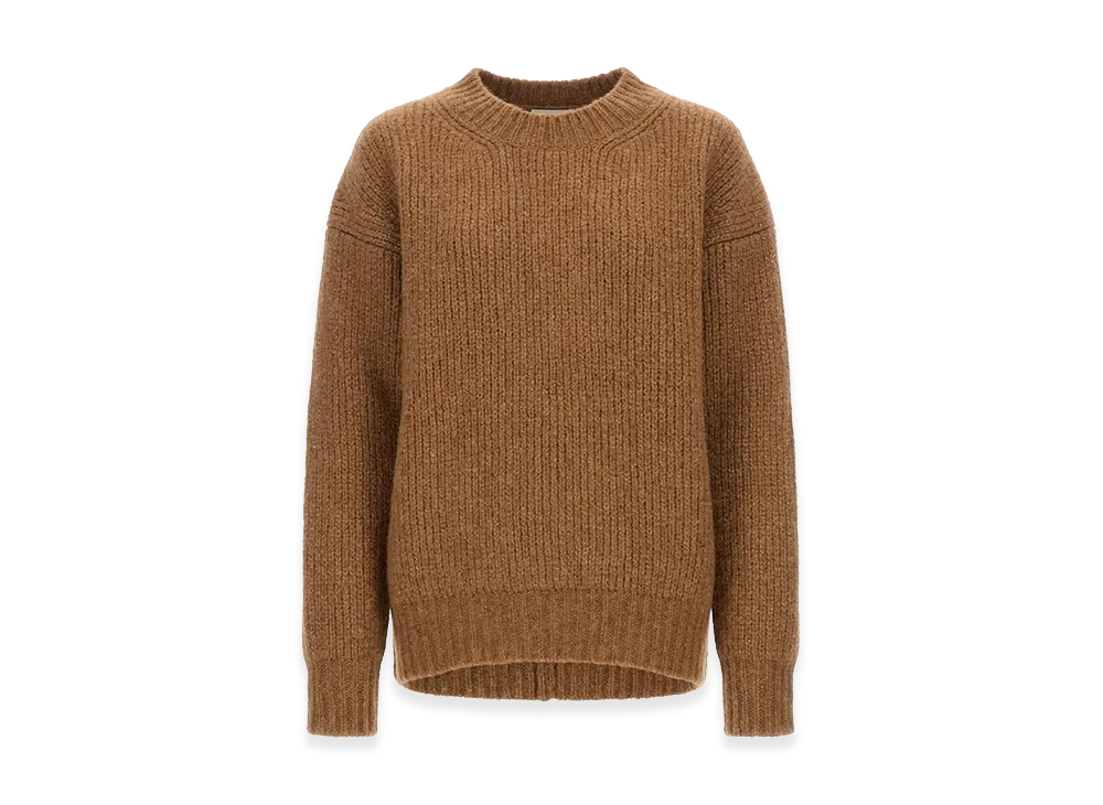 Saint Laurent Women's Thick Knit Pullover "Beige"