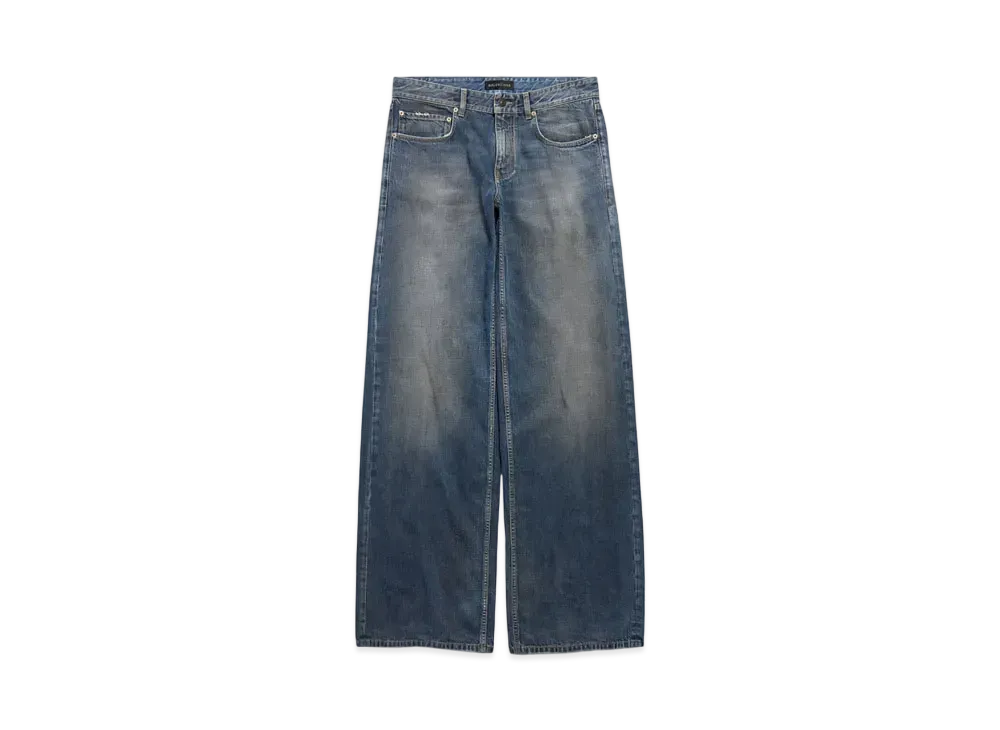BALENCIAGA Women's Wide Leg Baggy Pants "Blue"