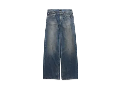 BALENCIAGA Women's Wide Leg Baggy Pants "Blue"