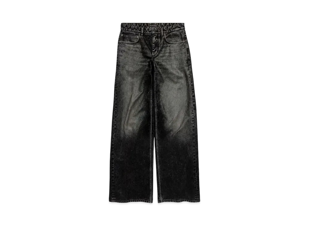 BALENCIAGA Women's Wide Leg Baggy Pants "Black"