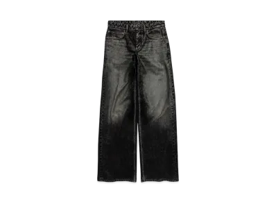 BALENCIAGA Women's Wide Leg Baggy Pants "Black"