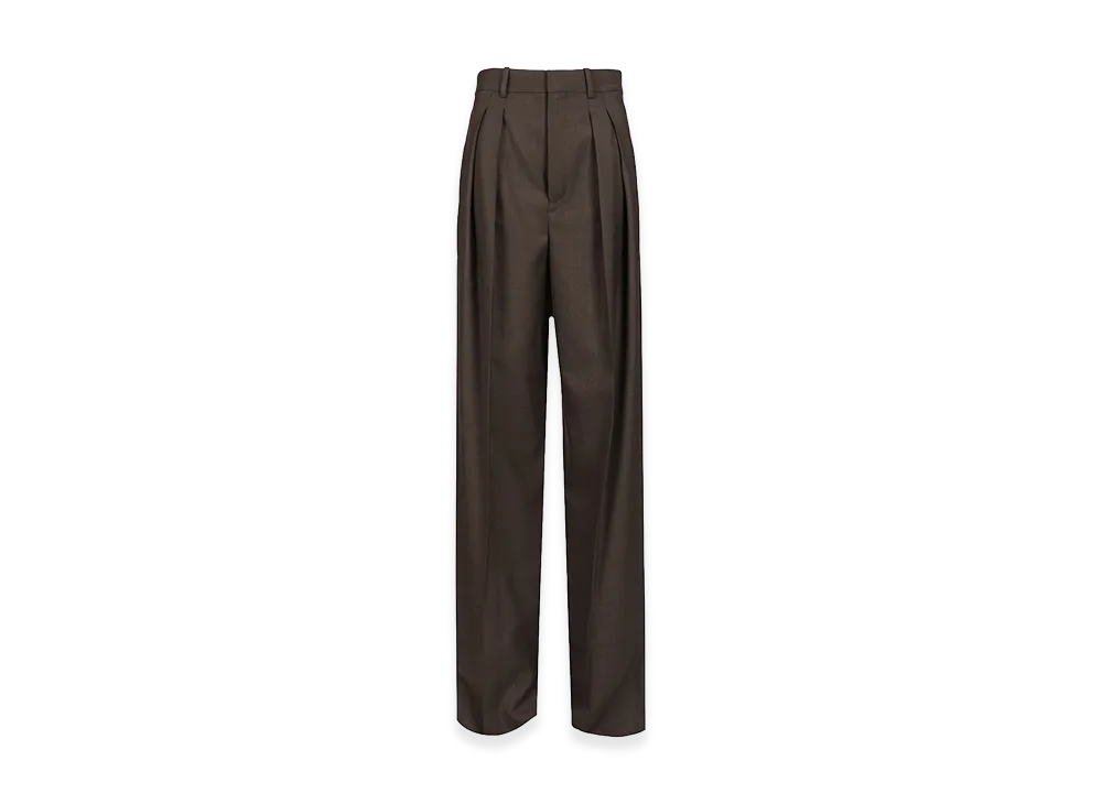 Saint Laurent Women's Pantalon Version Dro "Brown"