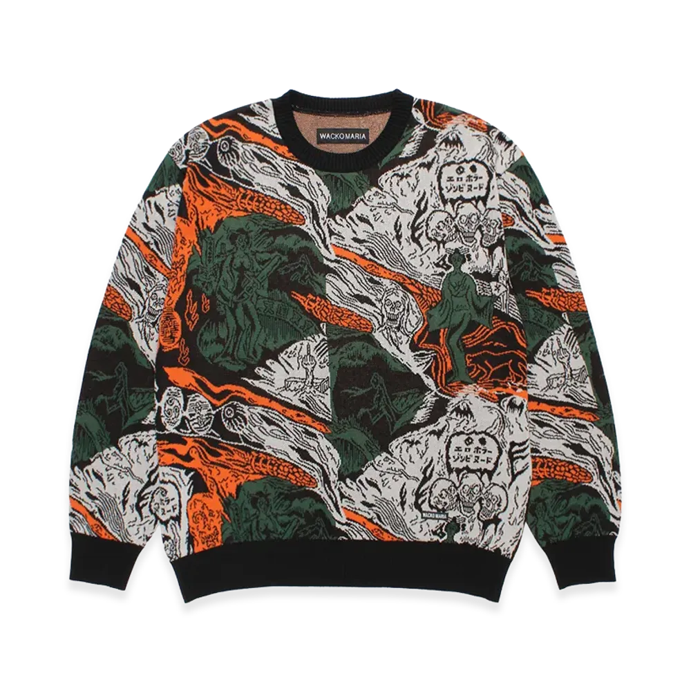 WACKO MARIA Jacquard Knit Sweater "Gray"