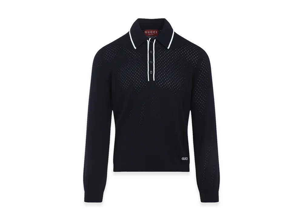 GUCCI Long Sleeves Polo "Inkivory"