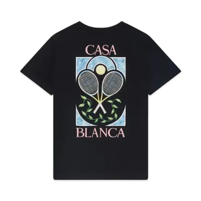 Casablanca Tennis Pastelle T-Shirt "Black"