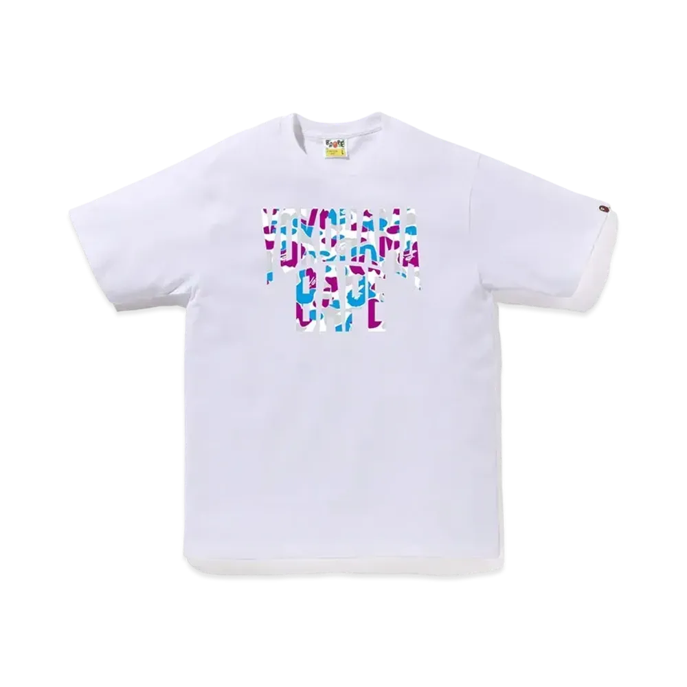 A BATHING APE Bape Store Yokohama NYC Logo Tee "White"