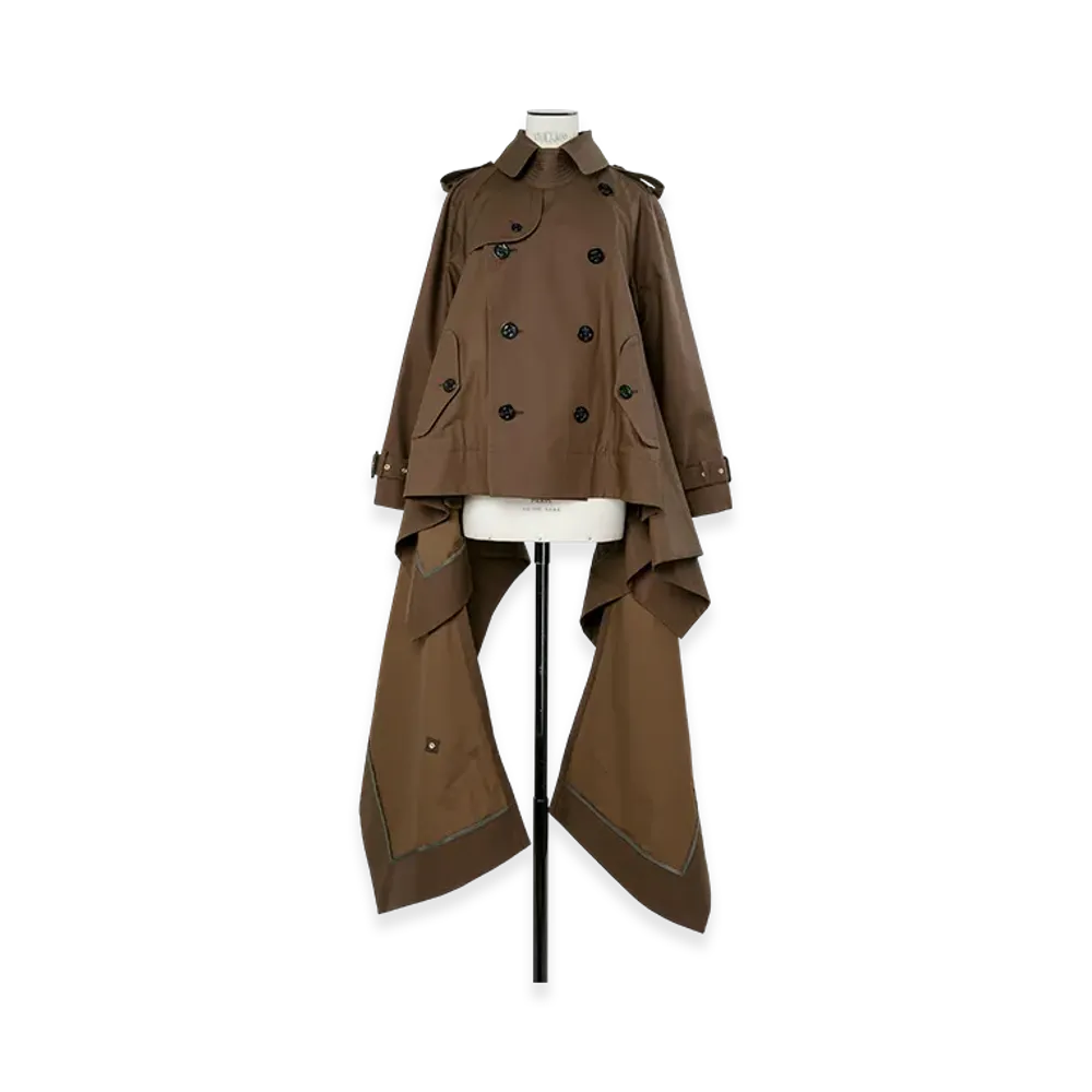 sacai Cotton Gabardine Jacket "Brown"