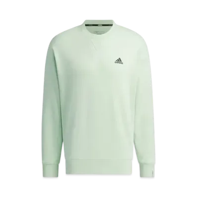 adidas Essentials Plus Loose Fit Small Logo French Terry Sweatshirt "Linen Green"