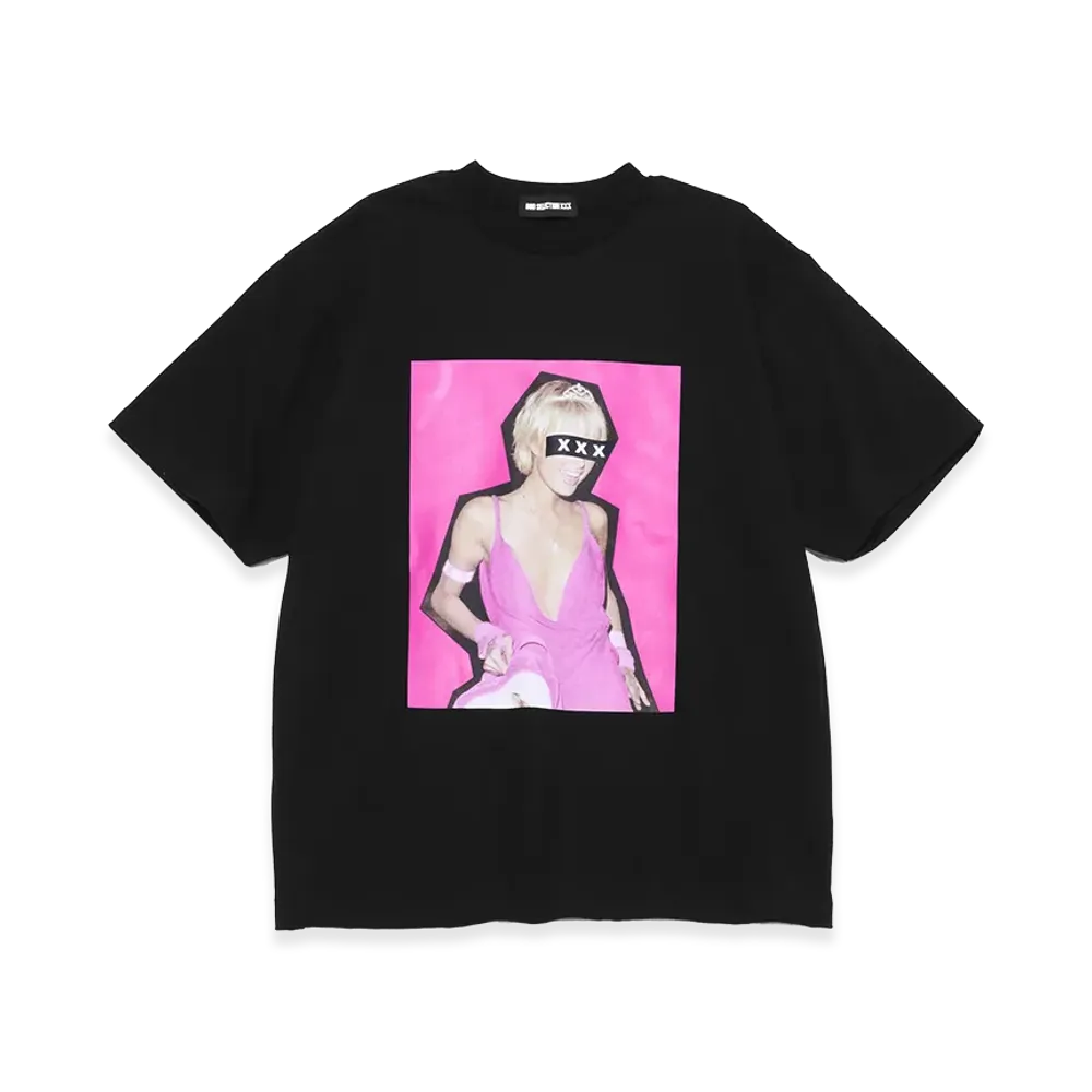GOD SELECTION XXX Box Logo Pink Party Photo Tee GX-S26-ST-08 "Black"