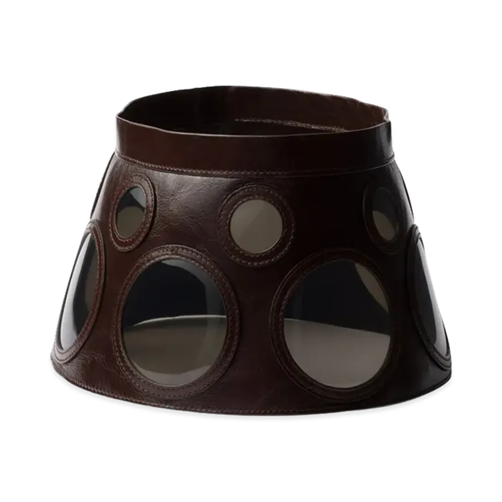 PRADA Women's Leather Hat "Brown"