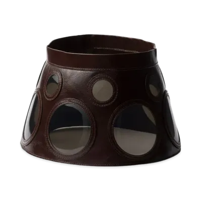 PRADA Women's Leather Hat "Brown"