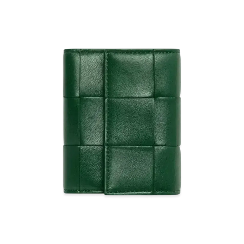 Bottega Veneta Cassette Tri-Fold Zip Wallet "Raintree"