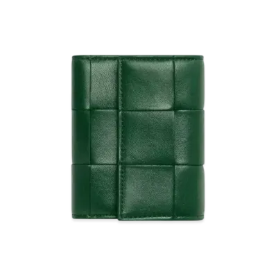 Bottega Veneta Cassette Tri-Fold Zip Wallet "Raintree"
