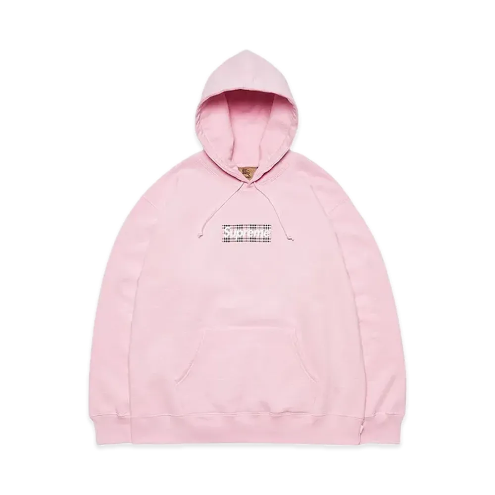 Supreme x Burberry Box Logo Hooded Sweatshirt "Pink"
