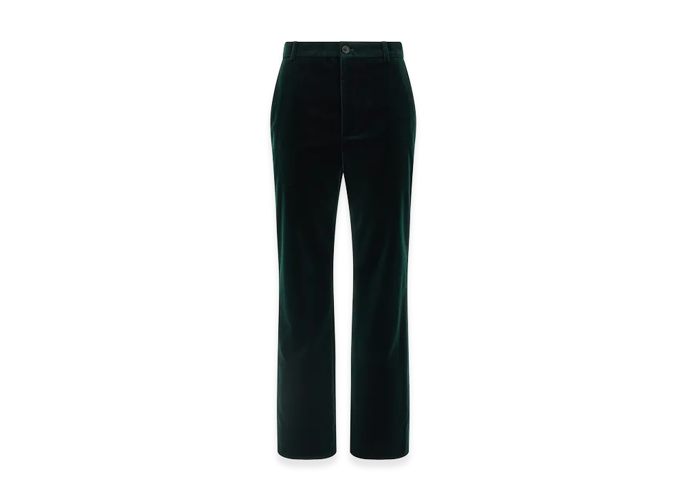 Saint Laurent Women's Velvet Pants "Green"