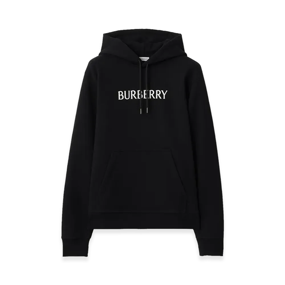 Burberry Logo Cotton Hoodie "Black"
