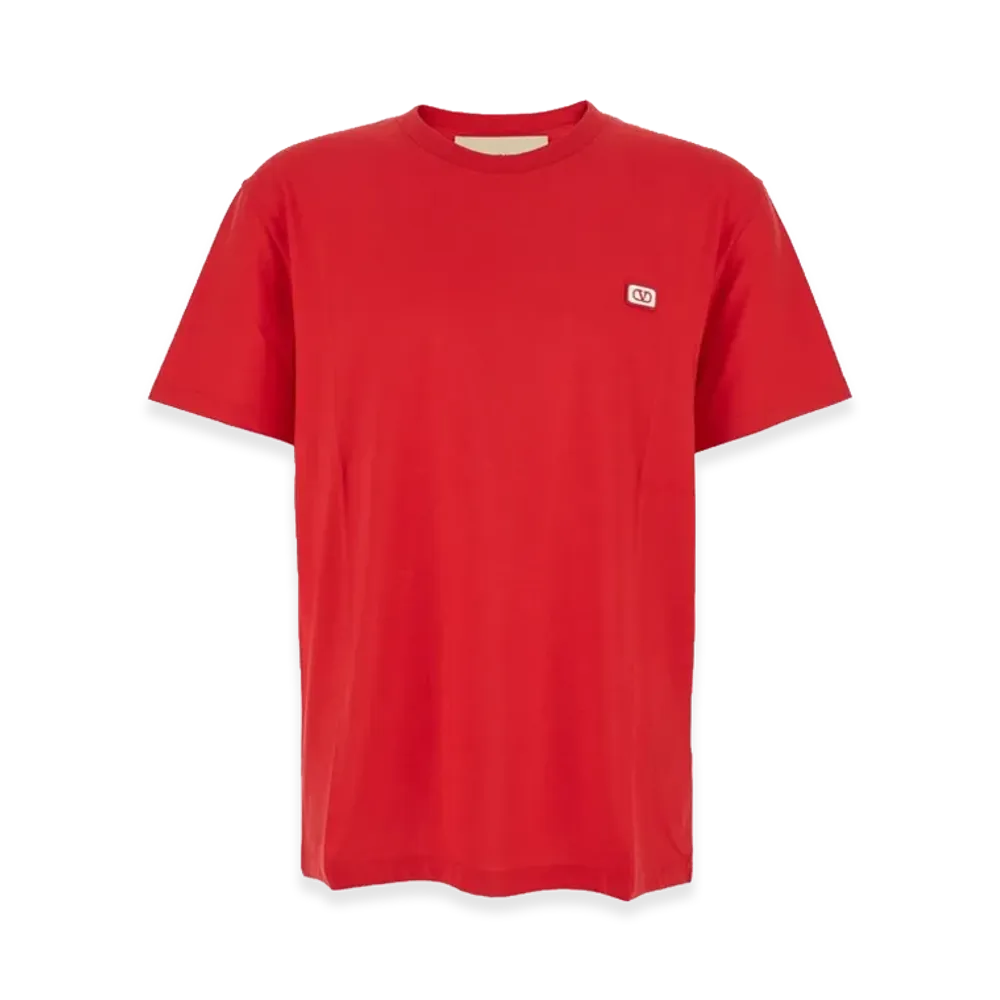 Valentino T-Shirt With Signature Vlogo "Red"