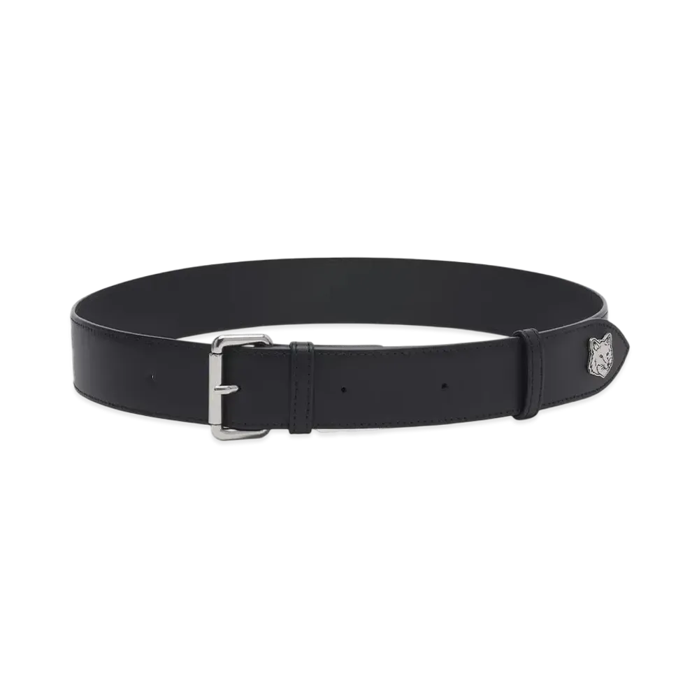 Maison Kitsune Fox Head Belt "Black"