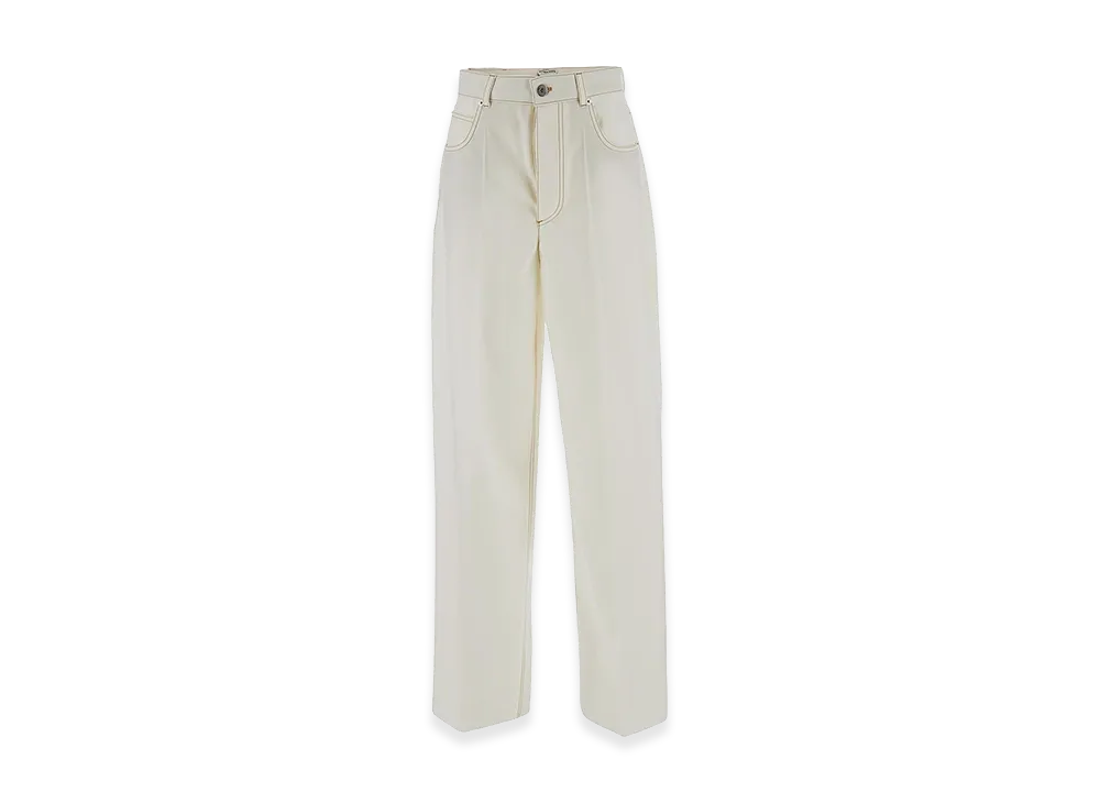 Bottega Veneta Women's Wool Pant "White"