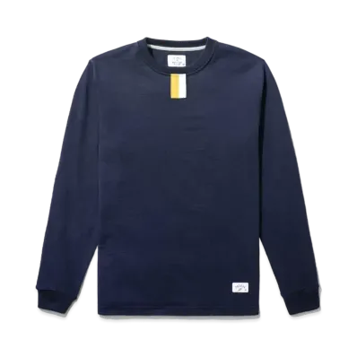 Noah Long Sleeve Tab Tee "Navy"