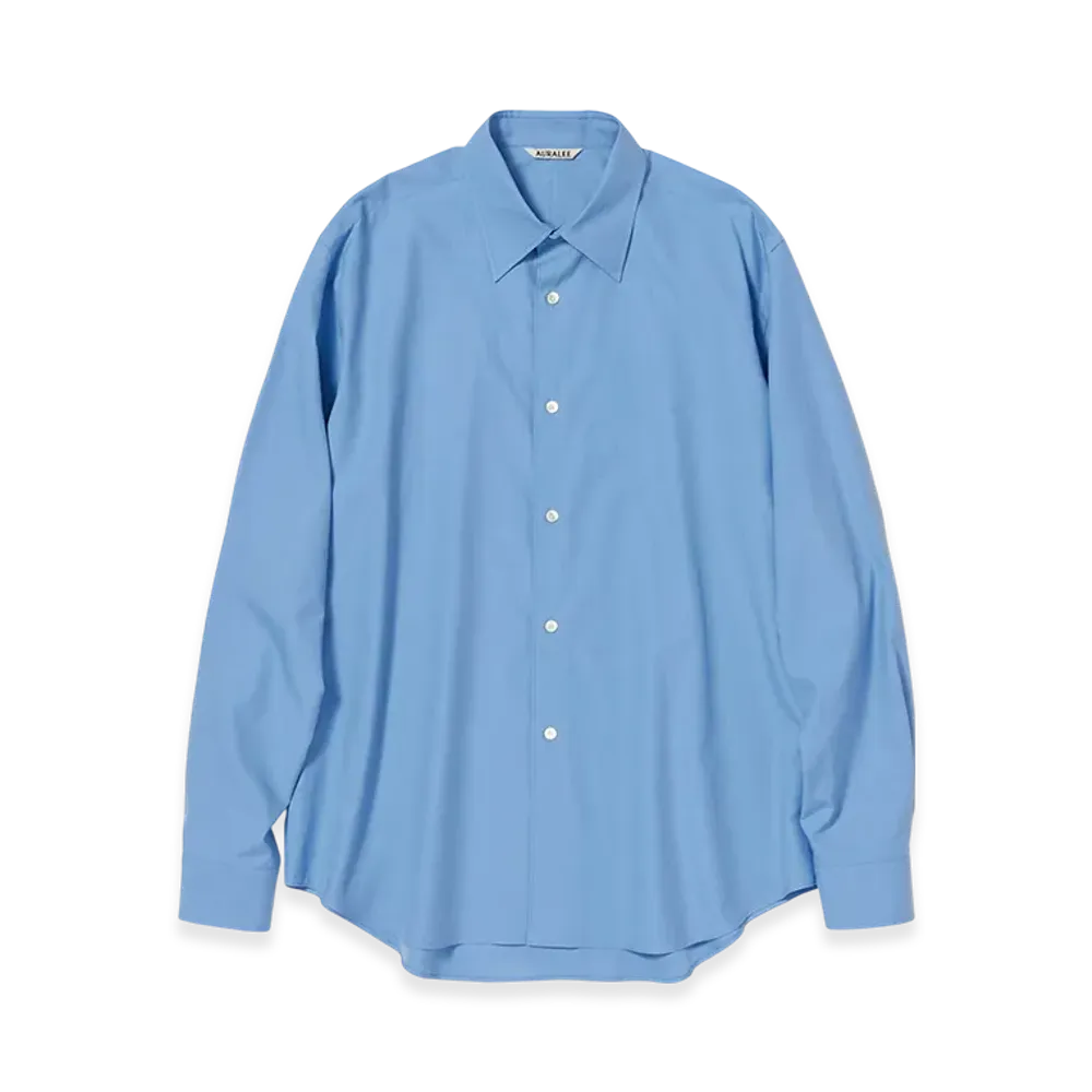 AURALEE Washed Finx Twill Shirt "Blue"