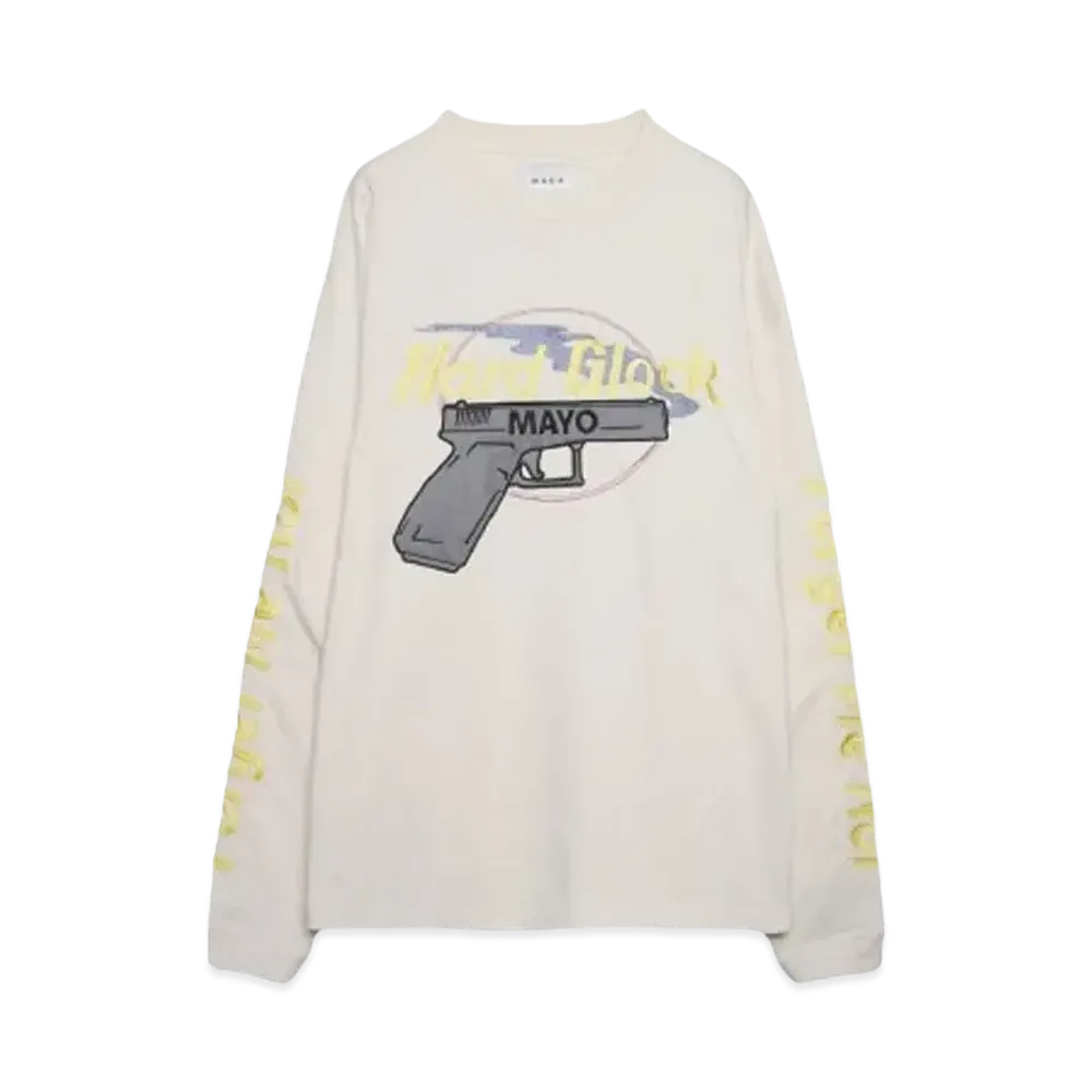 MAYO Hard Glock MAYO Embroidery Long Sleeve Tee "WHITE"