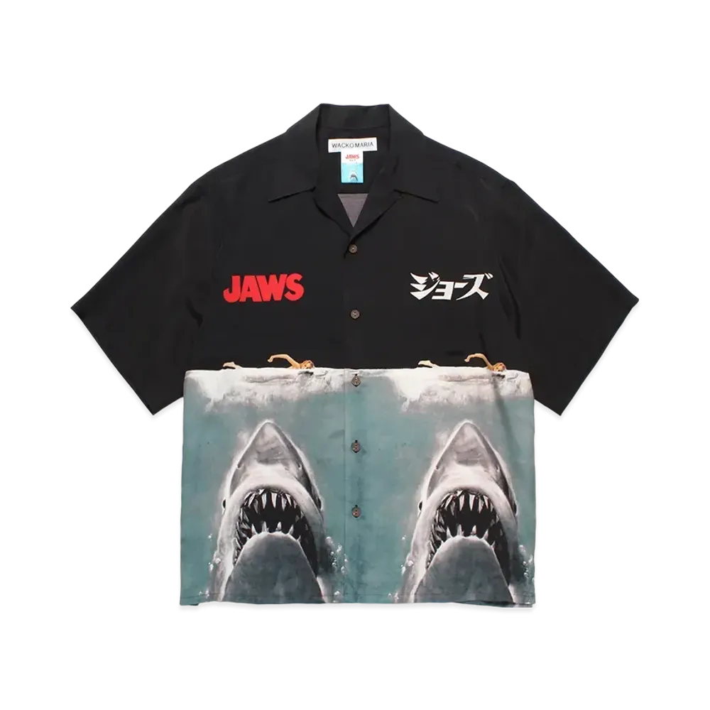 WACKO MARIA x Jaws Hawaiian Shirt "Black"