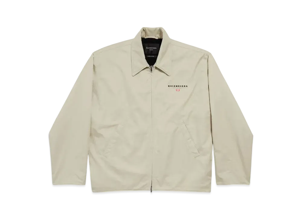 BALENCIAGA Men's Zip-Up Jacket "Military Beige"
